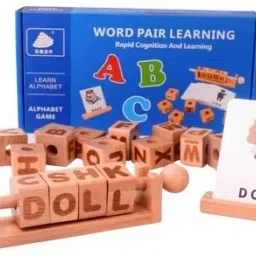 Wooden A to Z alphabets Spelling and Words Making Game Using Flash Card Images-8