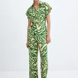 MANGO Printed Jumpsuit with Belt image 3
