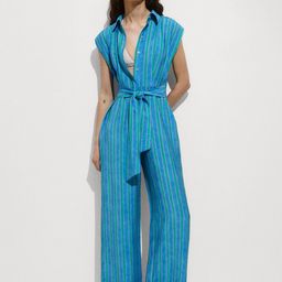 MANGO Striped Basic Jumpsuit image 3