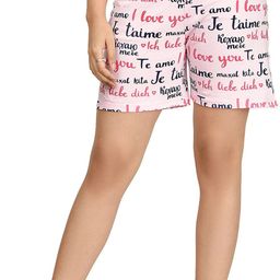 houseofcommon Printed Women Pink, Blue Night Shorts-picture-11