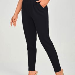 dream beauty fashion Women Regular Fit Black Viscose Rayon Trousers-picture-33