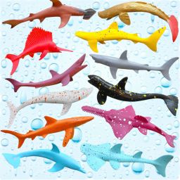 under Water fish kids toy set rubber plastic sea animal action figure play model-image-49