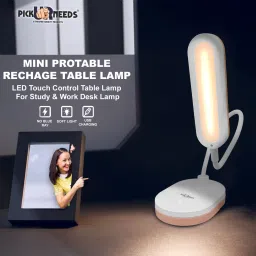 daily needs shop Rechargeable LED Study Table Lamp USB Charging With Long Battery Backup Study Lamp image 4