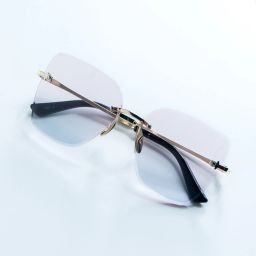 Gradient, UV Protection, Mirrored, Toughened Glass Lens Rectangular, Retro Square Sunglasses (Free Size)-image-78