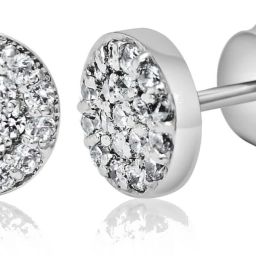 Femme Jam 925 Sterling Silver Swarovski Zirconia Minimalistic Designer Stud Earrings | White Gold Swarovski Crystal Stud Earring-image-58