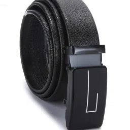 Men Black Artificial Leather Belt-image-79