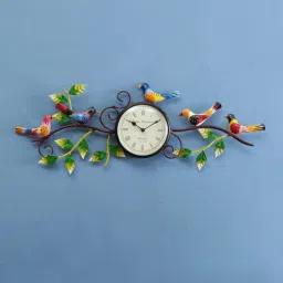craft tree Multicolour Iron Sparrow Novelty Wall Clock-picture-35