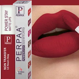 PERPAA Set of 2 Power Stay Liquid Matte Lipsticks 5ml Each - Cherry Red+Apple Red image 3