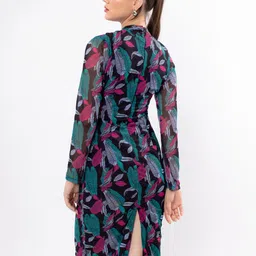 Stylecast X Hersheinbox Floral Print Cut-Out Net Sheath Dress image 3