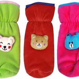kidsify New Born Baby Soft Velvet Feeding Bottle Cover with Attractive Cartoon on The Front Suitable for 240ml (Pack of 3)-picture-16