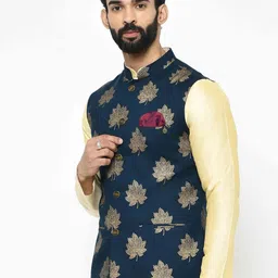 Anouk Printed Woven Nehru Jacket image 3