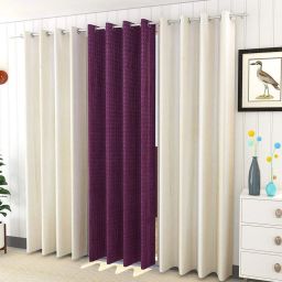 152 cm (5 ft) Polyester Room Darkening Window Curtain (Pack Of 3)-image-1