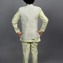 ahhaaaa Self Design Sherwani Set image 3