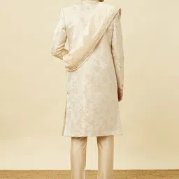 Manyavar Self Designed Sherwani & Churidar With Dupatta image 3