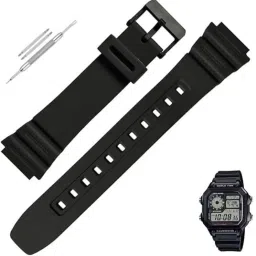 LUBA HIMT Resin Strap Compatible With CASIO Roayle AE-1200WH AE 1200 WH 18 mm Strap 18 mm Resin Watch Strap-image-15