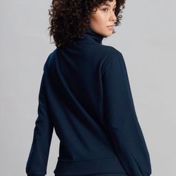 SONA Mock Collar Cotton Front Open Sweatshirt image 4