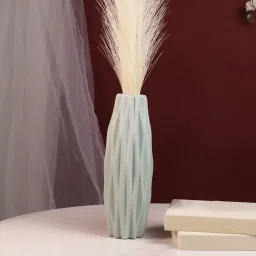Beautiful Flower Vases for Home PVC Pot for Plants Stand Twisted Geometric Plastic Vase-image-88