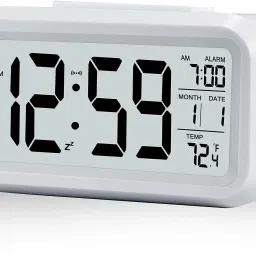 Digital White Clock-1