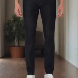 Yamasaki dark Navy Clean Wash Straight Fit Jeans-image-1