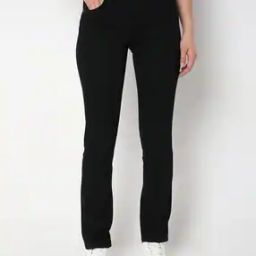 HIMAWARI Women's Slim Dark Navy Jeans-image-4