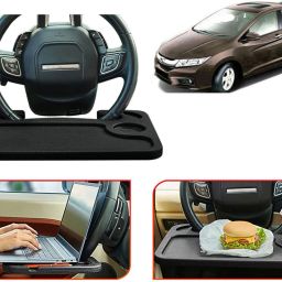 TB101-Multifunctional Car Laptop Food Steering Wheel Tray Drink Holder Desk Cup Holder Tray Table-image-89