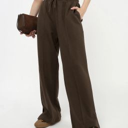 Women Solid Maroon Track Pants-image-60