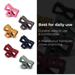 CHRONEX Set Of 6 Assorted Claw Clip image 2