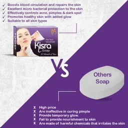 KISRA Set of 3 Premium Pimple Care Soaps for Acne Prone Skin - 100 g Each image 4