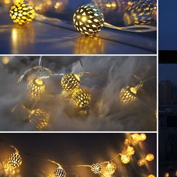 ENORMITY  Yellow Ball Shaped  LED String Lights image 4