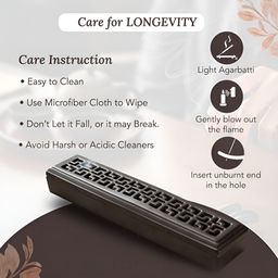 Ekhasa Brown Ceramic Dhoop Dhani Incense Stick Holder image 5