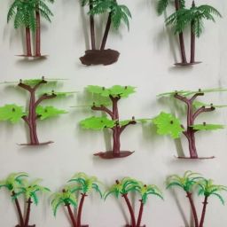 Mini Plastic Leaves Tree for Project Making and Decoration, Art & Craft Wild Artificial Plant-23