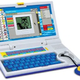 babybliss educational computer abc and 123 learning kids laptop with led display and music with mouse image 3