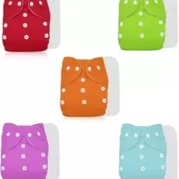 Reusable, Washable Clothes Diaper with White Insert-11