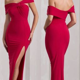 Women Bodycon Red Maxi/Full Length Dress-image-68
