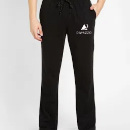 Men Graphic Print Black Track Pants-image-32