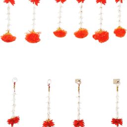 Takefly Art's Best Quality,All festivals Decoration Item Red, White Marigold, Magnolia Artificial Flower-image-50