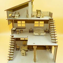DIY –DO IT YOURSELF DOLL HOUSE FOR KIDS – INCLUDES BEDROOM FURNITURE , DINING ROOM FURNITURE, DRAWING ROOM FURNITURE, GYM EQUIPMENTS| 108 PIECES DOLL HOUSE FOR GIRLS| BEST BIRTHDAY GIFT FOR GIRLS|RETURN GIFT FOR GIRLS-15