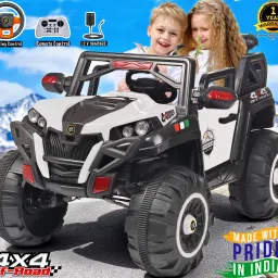 5 motor 4x4 Big Size Driving Car Remote , Mobile App Control + Steering Drive Jeep Battery Operated Ride On-10