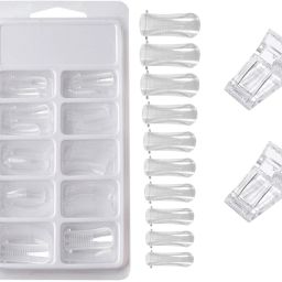 Nail Grooming & Extension Kit for Beginner and Professional Combo Pack of Polygel Premium Nail Tips 100pc and 2pc Nail Clip-13