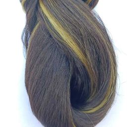 Classic Golden Highlight Brown Stretchy Long Tie Hair Extension-image-13