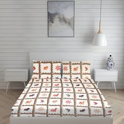 sj designer 180 TC Cotton King Printed Flat Bedsheet-picture-12