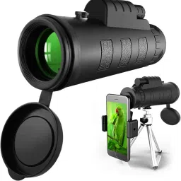 Bushne High Quality 40x60 Waterproof Portable Black Telescope Zoomable Monocular Binoculars-image-20