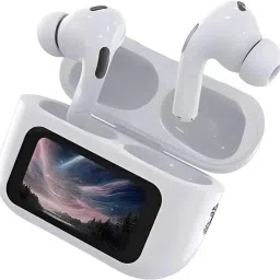 Aazeen Touch Screen Bluetooth Display Earbuds TWS Cancelling Cover free Smart Headphones-image-26
