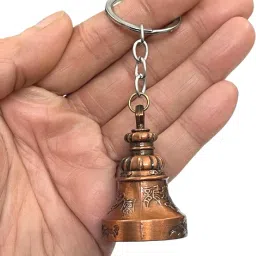 Tibetan Bell KeyChain | Guardian Bell Key Chain For Good Luck Decorative Showpiece-5 cm-image-14