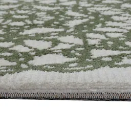PRESTO Green & White Geometric Printed No Shredding Rectangular Carpet image 4