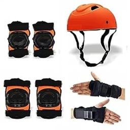 Multi sport gear orange skating and cycling helmet kit for kids Cycling Kit-28