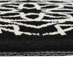 PRESTO Black & White Geometric Printed No Shredding Rectangular Carpet image 4