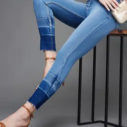 Miss Chase Women Skinny Fit High-Rise Low Distressed Light Fade Stretchable Jeans-image-84