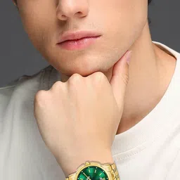 Shocknshop Men Dial & Bracelet Style Straps Analogue Multi Function Watch WCH74Green image 2