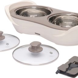 Jaypee Plus Electric Casserole Set Of 2 E. Warmer 1150 ml Ivory Cook and Serve Casserole Set-2